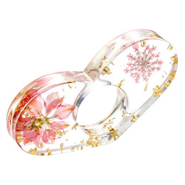 Bague de lecture cœur rose en résine