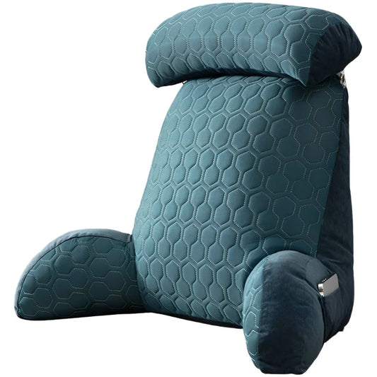 coussin de lecture bleu foncé