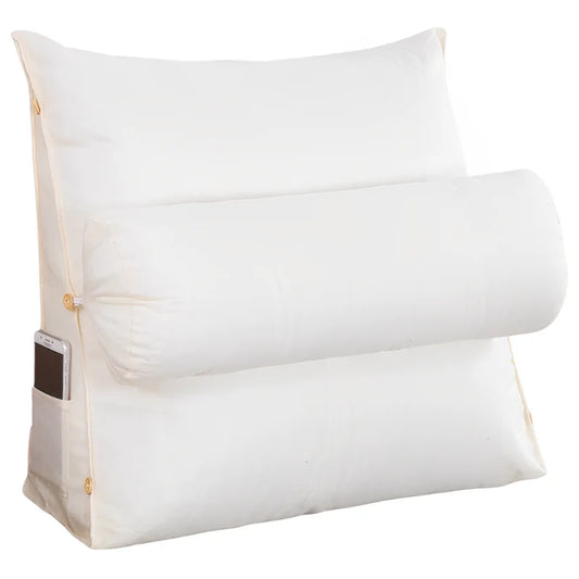 coussin de lecture de lit beige