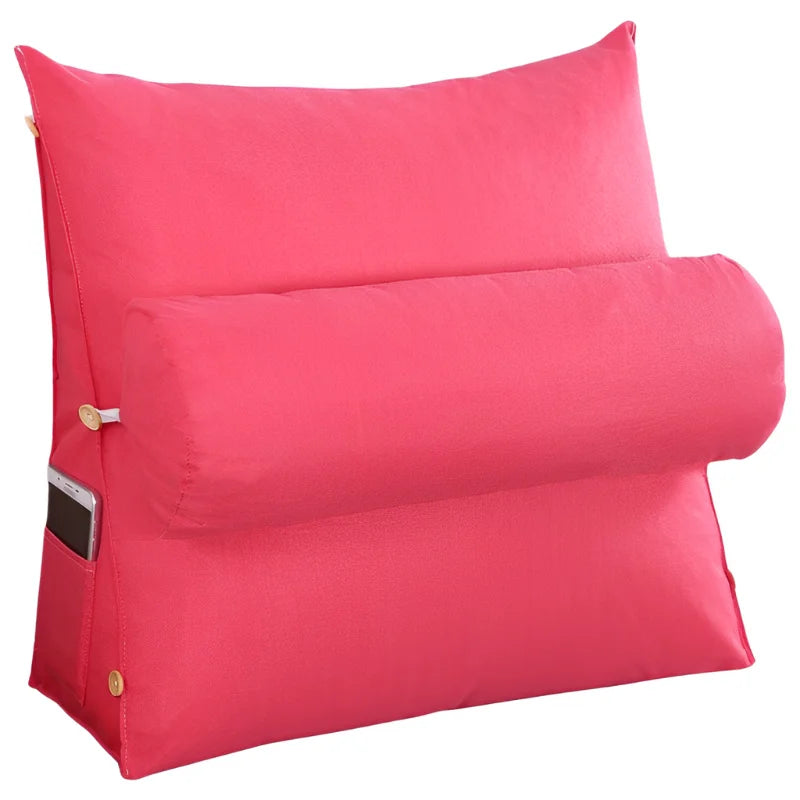 coussin de lecture de lit rose