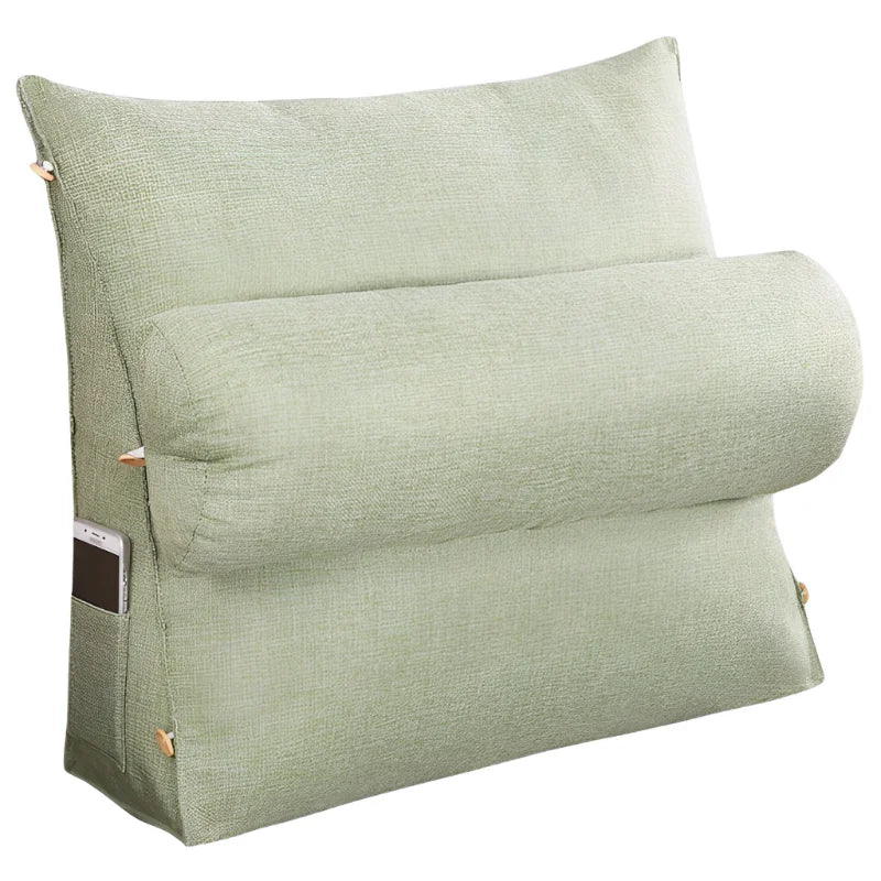 coussin de lecture de lit vert