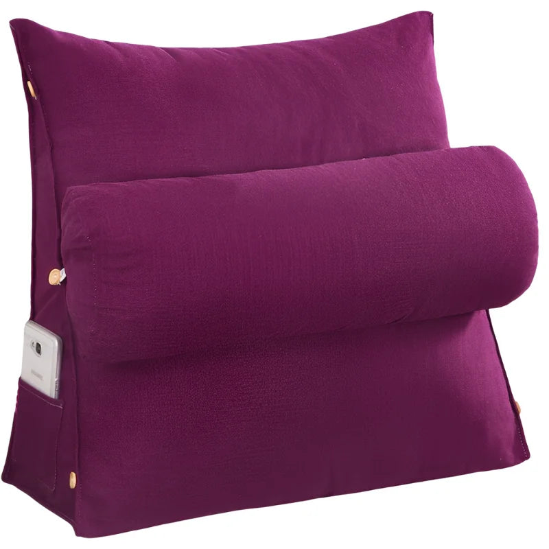 coussin de lecture de lit violet