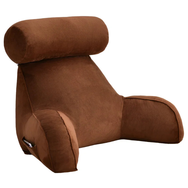 coussin de lecture ergonomique marron