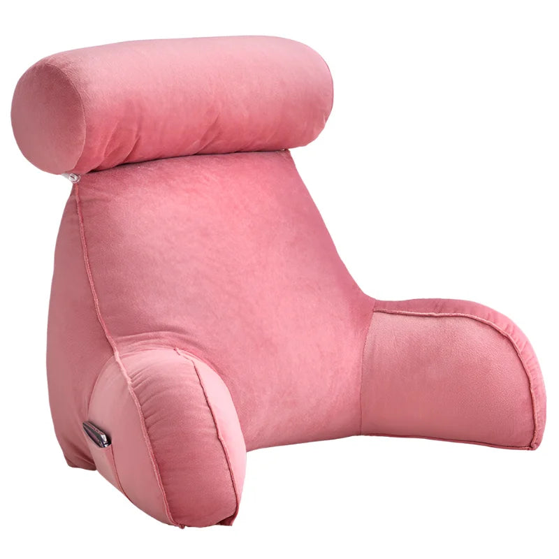 coussin de lecture ergonomique rose