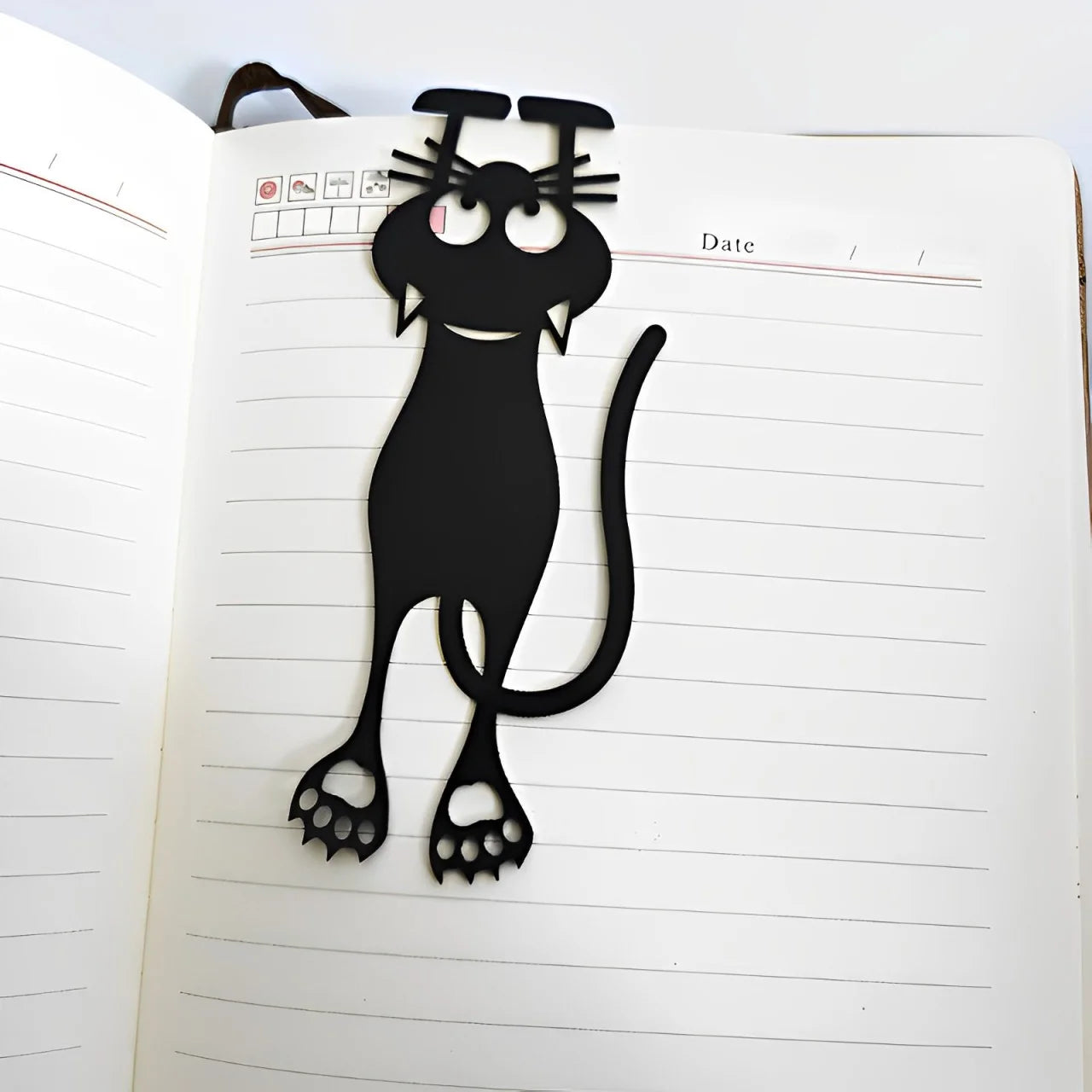 marque page chat noir